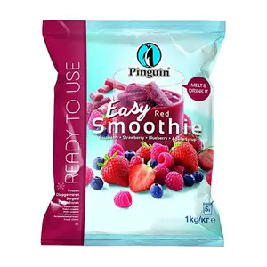 Sinh Tố Trái Cây Đông Lạnh, Easy Red Smoothie, Raspberry, Strawberry, Blueberry, Agave Syrup (1kg) - PINGUIN
