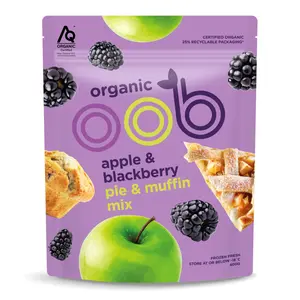Hỗn Hợp Táo & Mâm Xôi Đen Hữu Cơ Đông Lạnh Làm Nhân Bánh, Organic Pie & Muffin Mix, Apple & Blackberry (400g) - OOB