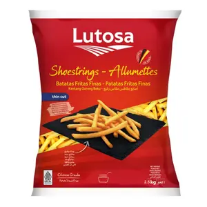 Khoai Tây Đông Lạnh Sợi Nhỏ, Shoestrings Fries, Thin Cut (2.5kg) - LUTOSA