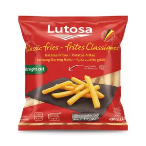 Khoai Tây Đông Lạnh Sợi Lớn Cắt Thẳng, Classic Fries, Straight Cut (450g) - LUTOSA