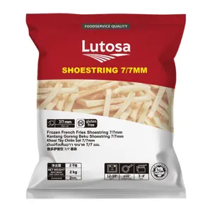 Khoai Tây Đông Lạnh Sợi Nhỏ, Frozen French Fries, Shoestrings 7/7 mm (2kg) - LUTOSA