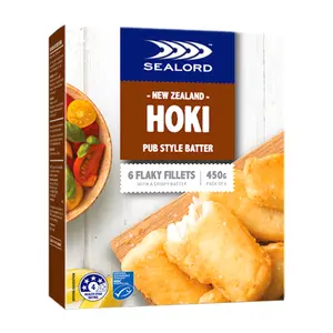 Cá Hoki Tẩm Bột Chiên Giòn, New Zealand Hoki, Pub Style Batter, 6 Miếng Phi Lê (450g) - SEALORD