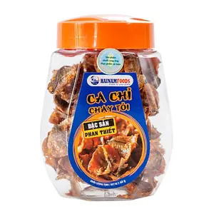 Cá Chỉ Khô Cháy Tỏi, Dried Yellowstripe Scad with Garlic (60g) - HAINAMFOODS