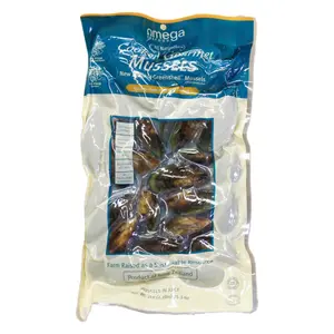 Vẹm Xanh New Zealand Nguyên Vỏ Hấp Chín, Cooked Gourmet Mussels (1kg) - OMEGA SEAFOOD