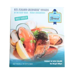 Vẹm Xanh New Zealand Nửa Vỏ, Greenshell Mussels, Half Shell Perna Canaliculus (1kg) - NELSON BRAND
