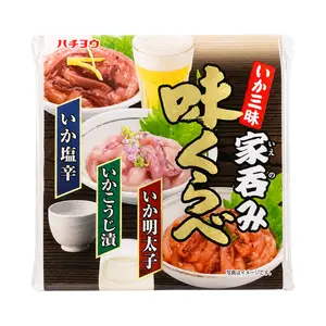 Mực Chế Biến Món Nhắm 3 Vị, Ikazanmai Ienomi Ajikurabe, Shiokara, Koji & Mentaiko (120g) - HACHIYO SUISAN