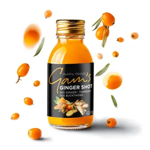 Nước Gừng Vị Nghệ & Hắc Mai Biển, Ginger Shot, 35% Ginger Turmeric & Sea Buckthorn (60ml) - GAM'S