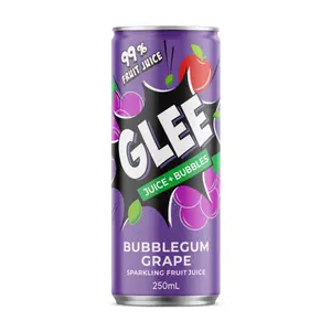 Nước Ép Trái Cây Có Ga Hương Nho, Sparkling Fruit Juice, Bubblegum Grape (250ml) - GLEE