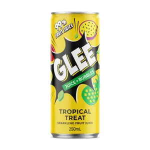 Nước Ép Trái Cây Có Ga Hương Trái Cây Nhiệt Đới, Sparkling Fruit Juice, Tropical Treat (250ml) - GLEE