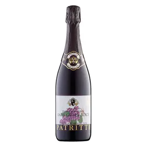 Nước Ép Nho Tím Có Ga Không Đường, Non Alcoholic Sparkling Natural Dark Grape Juice (750ml) - PATRITTI