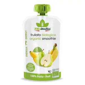Sinh Tố Lê & Chuối Hữu Cơ, Organic Smoothie, 100% Pear & Banana (120g) - BIOITALIA