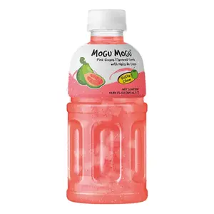 Nước Ổi Hồng Thạch Dừa, Mogu Mogu, Pink Guava Flavored Drink with Nata de Coco, 10.82 fl oz (320ml) - SAPPE