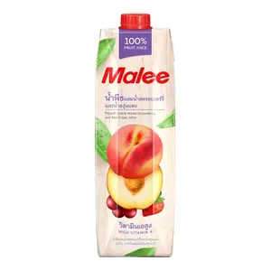 Nước Ép Đào & Dâu, Nho, Peach Juice Mixed Strawberry & Red Grape Juice, High Vitamin A (1L) - MALEE