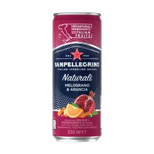 Nước Cam & Lựu Có Ga, Naturali Melograno & Arancia, Sparkling Orange & Pomegranate Beverage (330ml) - SAN PELLEGRINO