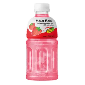 Nước Dâu Thạch Dừa, Mogu Mogu, Strawberry Flavored Drink with Nata de Coco, 10.82 fl oz (320ml) - SAPPE
