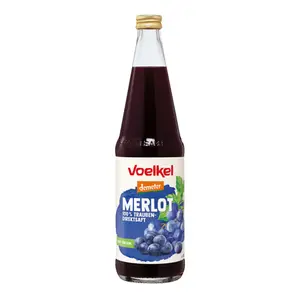 Nước Ép Nho Đỏ Hữu Cơ, Merlot 100% Trauben Direktsaft (0.7L) - VOELKEL