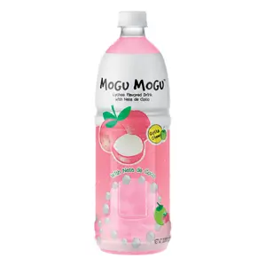Nước Vải Thạch Dừa, Mogu Mogu, Lychee Flavored Drink with Nata De Coco, 33.8 fl oz (1000ml) - SAPPE