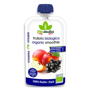Sinh Tố Táo & Lý Chua Đen Hữu Cơ, Organic Smoothie, 100% Apple & Blackcurrant (120g) - BIOITALIA