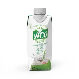 Nước Dừa Tươi Hương Vị Dừa Xiêm, Coconut Water, 11.2 fl oz (330ml) - VICOFRESH