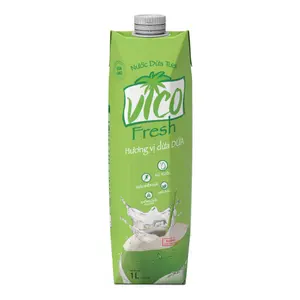 Nước Dừa Tươi Hương Vị Dừa Dứa, Pandan Coconut Water, 33.8 fl oz (1000ml) - VICOFRESH