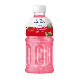Nước Dâu Thạch Dừa, Mogu Mogu, Strawberry Flavored Drink with Nata De Coco, 7.44 fl oz (220ml) - SAPPE