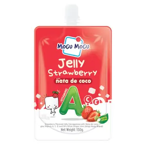 Nước Thạch Dâu & Thạch Dừa, Mogu Mogu, Jelly Strawberry with Nata de Coco (150g) - SAPPE
