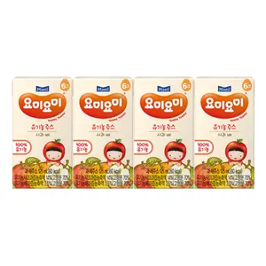 Nước Ép Táo Lê Hữu Cơ, Yommy Yommy, Organic Apple & Pear Juice, 4 Hộp (500ml) - MAEIL