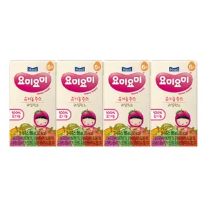 Nước Ép Trái Cây Hỗn Hợp Hữu Cơ, Yommy Yommy, Organic Mixed Fruit Juice, 4 Hộp (500ml) - MAEIL