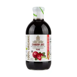 Nước Ép Nam Việt Quất Hữu Cơ, 100% Organic Cranberry Juice, Cold Pressed, 25.36 oz (750ml) - GEORGIA'S NATURAL