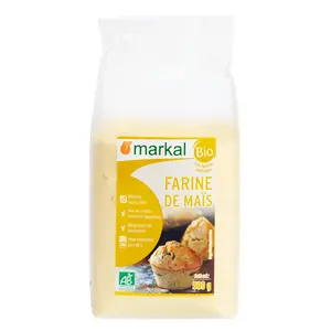 Bột Bắp Hữu Cơ Hạt Mịn, Bio Farine de Mais, Organic Corn Flour (500g) - MARKAL