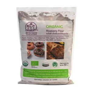 Bột Gạo Lứt Đen Hữu Cơ, Organic Riceberry Flour (500g) - PORNKAMON