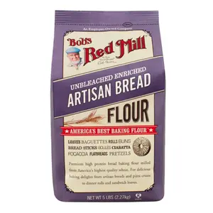 Bột Làm Bánh Mì Không Tẩy, Unbleached Enriched Artisan Bread Flour, 5 lbs (2.27kg) - BOB'S RED MILL