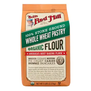 Bột Mì Nguyên Cám Hữu Cơ, 100% Stone Ground Whole Wheat Pastry, Organic Flour, 5 lbs (2.27kg) - BOB'S RED MILL