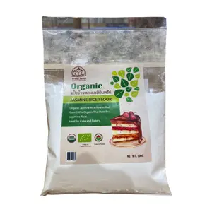 Bột Gạo Tẻ Hữu Cơ Xay Ướt, Floating Lotus, Organic Jasmine Rice Flour (100g) - PORNKAMON
