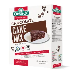 Bột Làm Bánh Socola, Chocolate Cake Mix, Gluten Free, 13.2 oz (375g) - ORGRAN