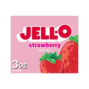 Bột Rau Câu Vị Dâu, Gelatin Dessert, Strawberry, 3 oz (85g) - JELL-O