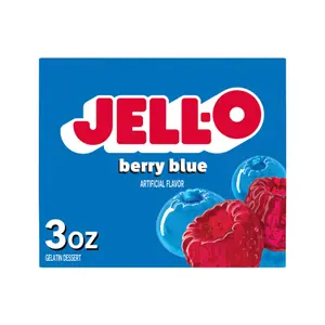 Bột Rau Câu Vị Quả Mọng, Gelatin Dessert, Berry Blue, 3 oz (85g) - JELL-O