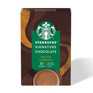 Bột Socola Caramen Mặn, Signature Chocolate, Salted Caramel, 10 Gói (200g) - STARBUCKS
