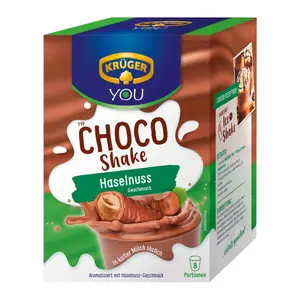 Bột Socola Hương Hạt Phỉ, Kruger You, Choco Shake, Hazelnut, 8 Phần (144g) - KRUGER
