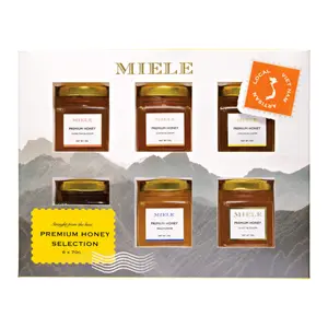 Hộp Quà Tặng Mật Ong, Premium Honey Selection Gift Set, 6 Hũ (420g) - MIELE