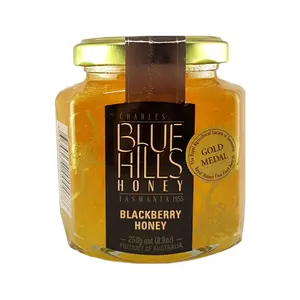 Mật Ong Mâm Xôi Đen, Blackberry Honey, 8.8 oz (250g) - BLUE HILLS HONEY