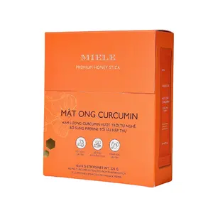 Mật Ong Tinh Nghệ, Premium Honey Stick, with Curcumin & Piperine Extract, 15 Gói (225g) - MIELE
