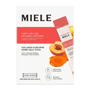 Thạch Mật Ong Collagen Curcumin, Collagen Curcumin Honey Jelly Stick, 10 Gói (250g) - MIELE