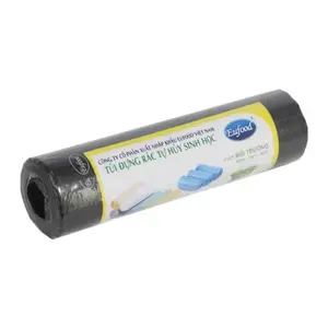 Túi Rác Tự Hủy Sinh Học, Biodegradable Garbage Bags, Black, 1kg (55 x 65cm) - EUFOOD