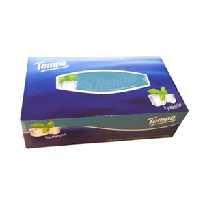 Khăn Giấy Hộp 4 Lớp Hương Bạc Hà, Tissue Box, Icy Menthol, 90 Tờ (160 x 195mm) - TEMPO