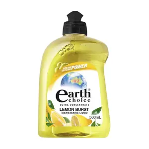Nước Rửa Chén Đậm Đặc Hương Chanh, Ultra Concentrate Dishwashing Liquid, Lemon Burst (500ml) - EARTH CHOICE