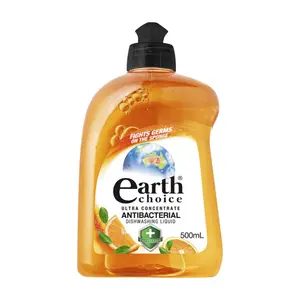 Nước Rửa Chén Đậm Đặc Hương Cam, Ultra Concentrate Dishwashing Liquid, Antibacterial (500ml) - EARTH CHOICE