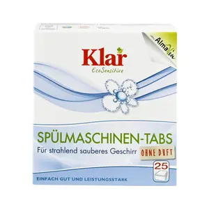 Viên Rửa Bát Cho Máy Rửa Bát, Spulmaschinen-Tabs, Dishwashing Tabs, 25 Viên (500g) - KLAR