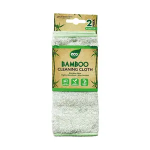 Khăn Lau Bằng Sợi Tre, Bamboo Cleaning Cloths, 2 Cái (18 x 23cm) - UNCLE BILLS