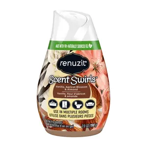 Sáp Thơm Phòng Hương Vani, Hoa Đào & Hạnh Nhân, Gel Air Freshener, Scent Swirls, Vanilla, Apricot Blossom & Almond, 7 oz (198g) - RENUZIT